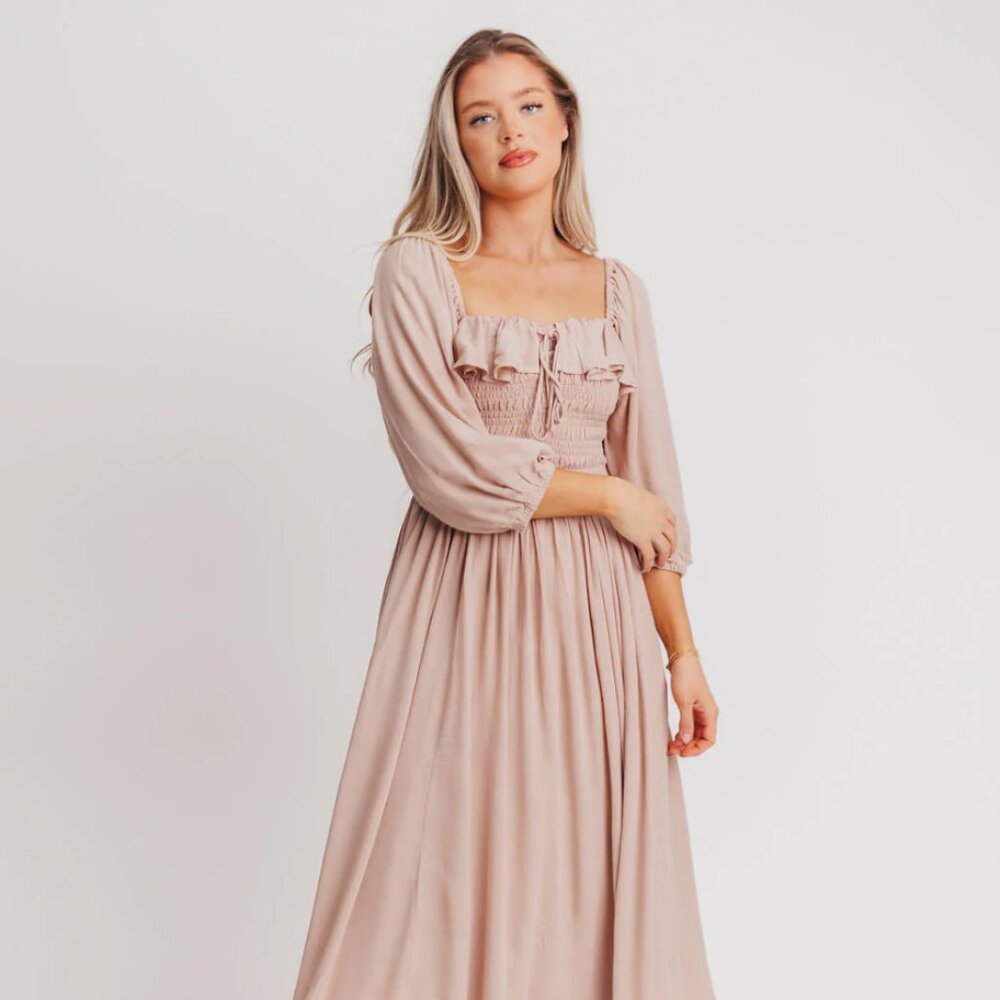 Worth Collective Geri Maxi Dress Ecru Small NWT